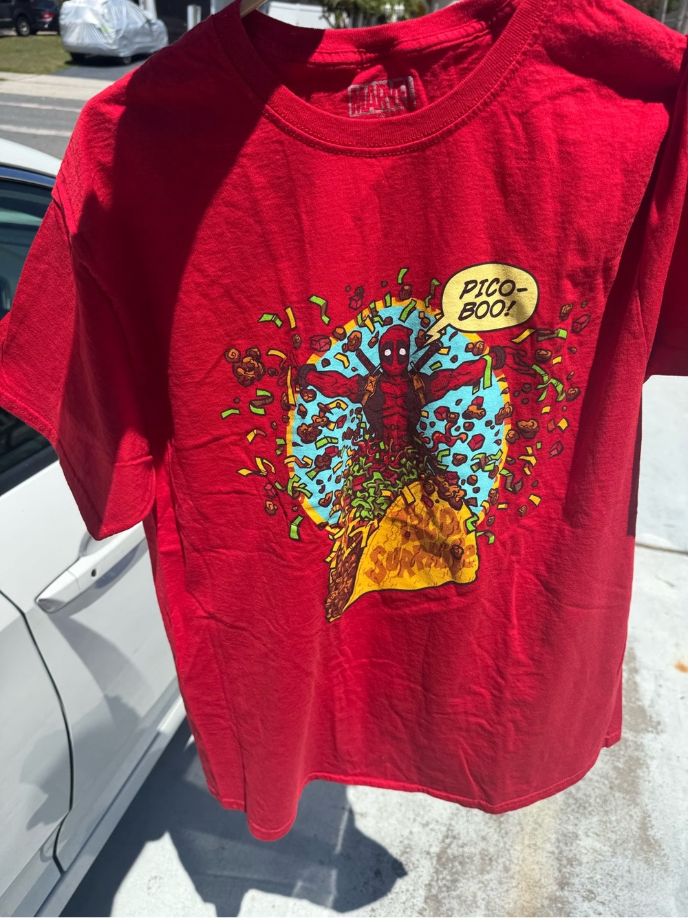 Marvel Deadpool Taco T-Shirt Red Sz:L arge